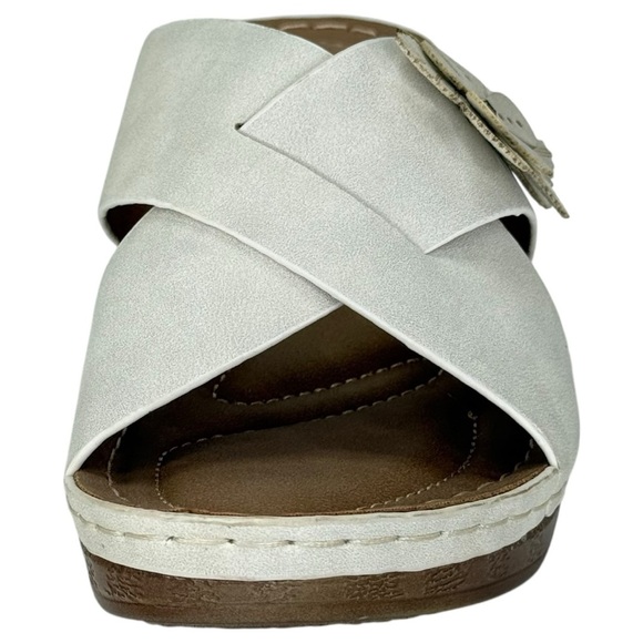 Good Choice Selly Cream Womens Wedge Sandals Size 7.5M - Picture 6 of 13